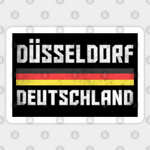 Dusseldorf / Germany Faded Style Region Design Magnet by DankFutura